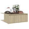 Mesa De Centro Madera Contrachapada Roble Sonoma 80x80x31 Cm Vidaxl