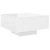 Mesa De Centro De Aglomerado Blanco Brillante 60x60x31,5 Cm Vidaxl