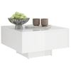 Mesa De Centro De Aglomerado Blanco Brillante 60x60x31,5 Cm Vidaxl