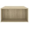 Mesa De Centro Madera Contrachapada Roble Sonoma 90x67x33 Cm Vidaxl