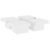 Mesa De Centro Madera Contrachapada Blanco 90x90x28 Cm Vidaxl