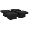 Mesa De Centro Madera Contrachapada Negro 90x90x28 Cm Vidaxl