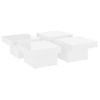 Mesa De Centro Madera Contrachapada Blanco Brillante 90x90x28cm Vidaxl