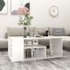 Mesa De Centro Madera Contrachapada Blanco Brillo 100x50x40 Cm Vidaxl