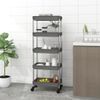 Carrito De Cocina 5 Niveles Hierro Y Abs Gris 42x29x128 Cm Vidaxl