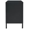 Mueble Para El Televisor Acero Y Vidrio Negro 105x35x52 Cm Vidaxl