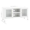 Mueble Para El Televisor Acero Y Vidrio Blanco 105x35x52 Cm Vidaxl