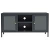 Mueble Para El Televisor Acero Y Vidrio Gris Antracita 105x35x52 Cm Vidaxl