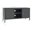 Mueble Para El Televisor Acero Y Vidrio Gris Antracita 105x35x52 Cm Vidaxl