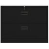 Armario Archivador De Acero Negro 90x46x72,5 Cm Vidaxl