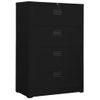 Armario Archivador De Acero Negro 90x46x134 Cm Vidaxl