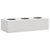 Caja De Flores De Oficina De Acero Gris Claro 90x40x23 Cm Vidaxl