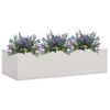 Caja De Flores De Oficina De Acero Gris Claro 90x40x23 Cm Vidaxl