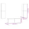 Set De Muebles De Salón 3 Pzas Madera Ingeniería Gris Hormigón Vidaxl