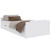 Estructura Cama Cajones Madera Maciza De Pino Blanco 90x200 Cm Vidaxl