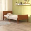 Estructura De Cama Madera Maciza Pino Marrón Miel 100x200 Cm Vidaxl