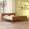 Estructura De Cama Madera Maciza Pino Marrón Miel 180x200 Cm Vidaxl