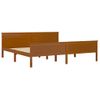 Estructura De Cama Madera Maciza Pino Marrón Miel 200x200 Cm Vidaxl