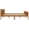 Estructura De Cama Madera Maciza Pino Marrón Miel 200x200 Cm Vidaxl