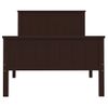 Estructura De Cama Madera Maciza Pino Marrón Oscuro 100x200 Cm Vidaxl