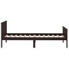 Estructura De Cama Madera Maciza Pino Marrón Oscuro 100x200 Cm Vidaxl