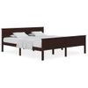 Estructura De Cama Madera Maciza Pino Marrón Oscuro 180x200 Cm Vidaxl