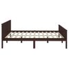 Estructura De Cama Madera Maciza Pino Marrón Oscuro 180x200 Cm Vidaxl