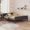 Estructura De Cama Madera Maciza De Pino Gris 180x200 Cm Vidaxl