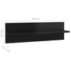 Estante De Pared 2 Uds Contrachapado Negro Brillo 60x11,5x18 Cm Vidaxl