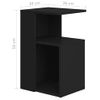 Mesa Auxiliar De Madera Contrachapada Negro 36x30x56 Cm Vidaxl