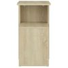 Mesa Auxiliar De Madera Contrachapada Color Roble 36x30x56 Cm Vidaxl