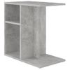 Mesa Auxiliar De Madera Contrachapada Gris Hormigón 50x30x50 Cm Vidaxl