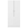 Armario De Madera Contrachapada Blanco 82,5x51,5x180 Cm Vidaxl