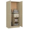 Armario De Madera Contrachapada Color Roble 82,5x51,5x180 Cm Vidaxl