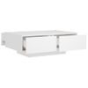 Mesa De Centro Madera Contrachapada Blanco 90x60x31 Cm Vidaxl