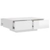 Mesa De Centro De Aglomerado Blanco Brillante 90x60x31 Cm Vidaxl