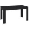 Mesa De Comedor De Madera Contrachapada Negro 140x74,5x76 Cm Vidaxl