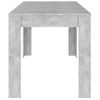 Mesa De Comedor Contrachapada Gris Hormigón 140x74,5x76 Cm Vidaxl