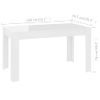 Mesa De Comedor De Aglomerado Blanco Brillante 140x74,5x76 Cm Vidaxl