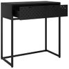 Mesa Consola De Acero Negra 72x35x75 Cm