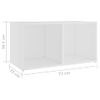 Muebles Para Tv 2 Uds Madera De Ingeniería Blanco 72x35x36,5 Cm Vidaxl