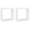 Estantes Cubo De Pared 2 Unidades Blanco 30x15x30 Cm Vidaxl