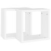 Estantes Cubo De Pared 2 Unidades Blanco 30x15x30 Cm Vidaxl