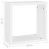 Estantes Cubo De Pared 2 Unidades Blanco 30x15x30 Cm Vidaxl