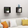 Estante Cubo Pared 2 Uds Negro 30x15x30 Cm Vidaxl