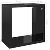 Estantes Cubo De Pared 6 Unidades Negro Brillo 26x15x26 Cm Vidaxl