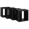 Estantes Cubo De Pared 4 Unidades Negro Brillo 22x15x22 Cm Vidaxl