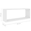 Estante Cubo De Pared 4 Uds Contrachapado Blanco 60x15x23 Cm Vidaxl