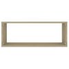 Estante Cubo Pared 4 Uds Contrachapado Roble Sonoma 60x15x23 Cm Vidaxl