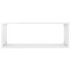 Estante Cubo Pared 4 Uds Contrachapado Blanco Brillo 60x15x23cm Vidaxl